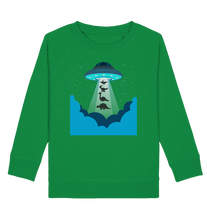 Laden Sie das Bild in den Galerie-Viewer, Dinosaurier UFO Entführung Dino Kinder Sweatshirt
