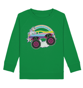 Monstertruck Einhorn Mädchen Monster Truck Kinder Langarm Sweatshirt