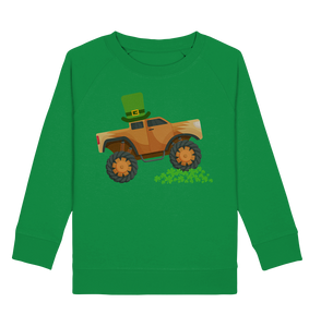 Monstertruck St. Patricks Day Kinder Langarm Sweatshirt