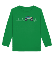 Laden Sie das Bild in den Galerie-Viewer, Monster Truck Herzschlag Monstertruck Kinder Langarm Sweatshirt
