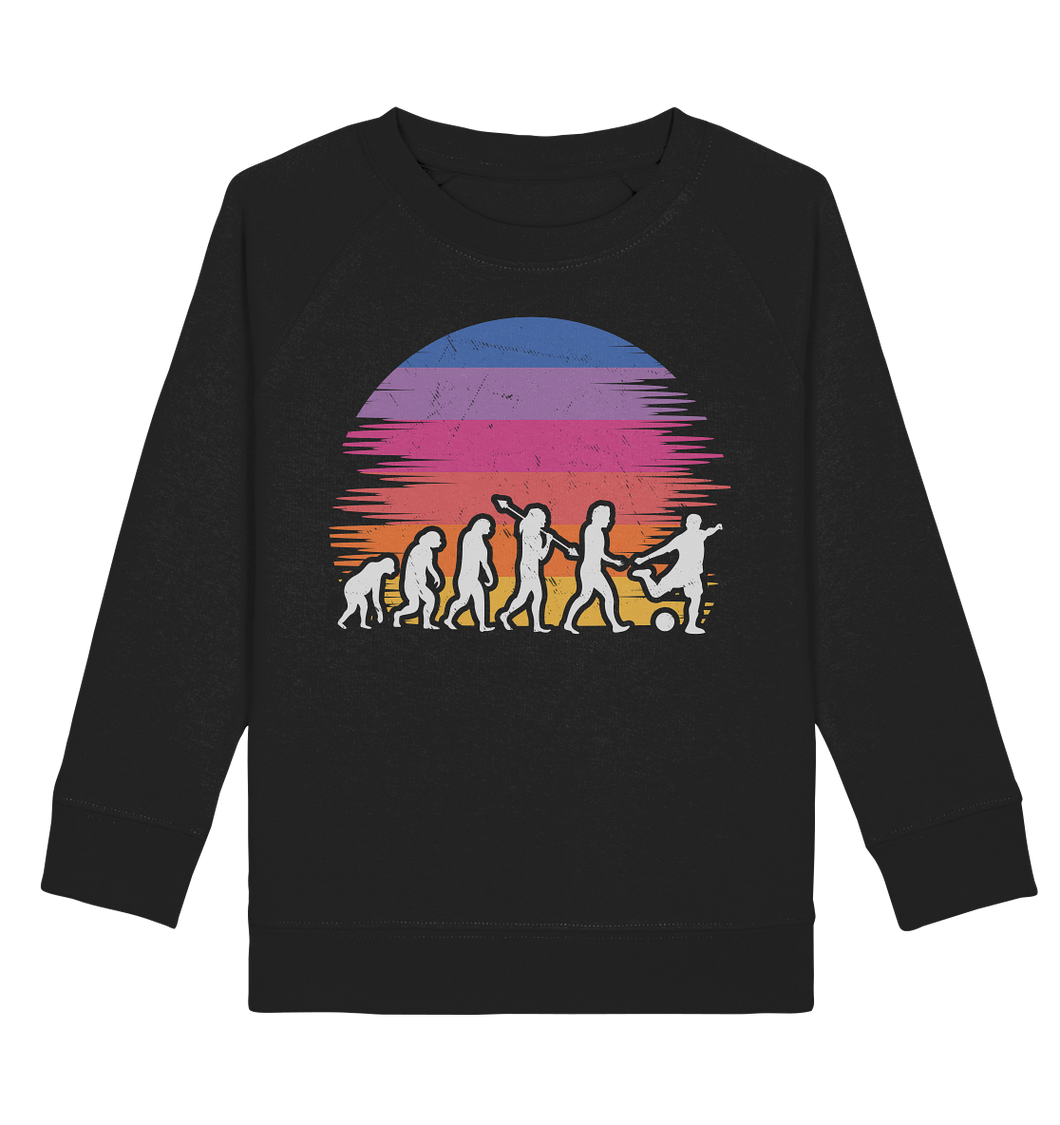 Fußball Evolution Fußballer Kinder Fußballspieler Sweatshirt