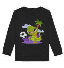 Laden Sie das Bild in den Galerie-Viewer, Fußballspieler Dino Fußballer Kinder Fußball Sweatshirt
