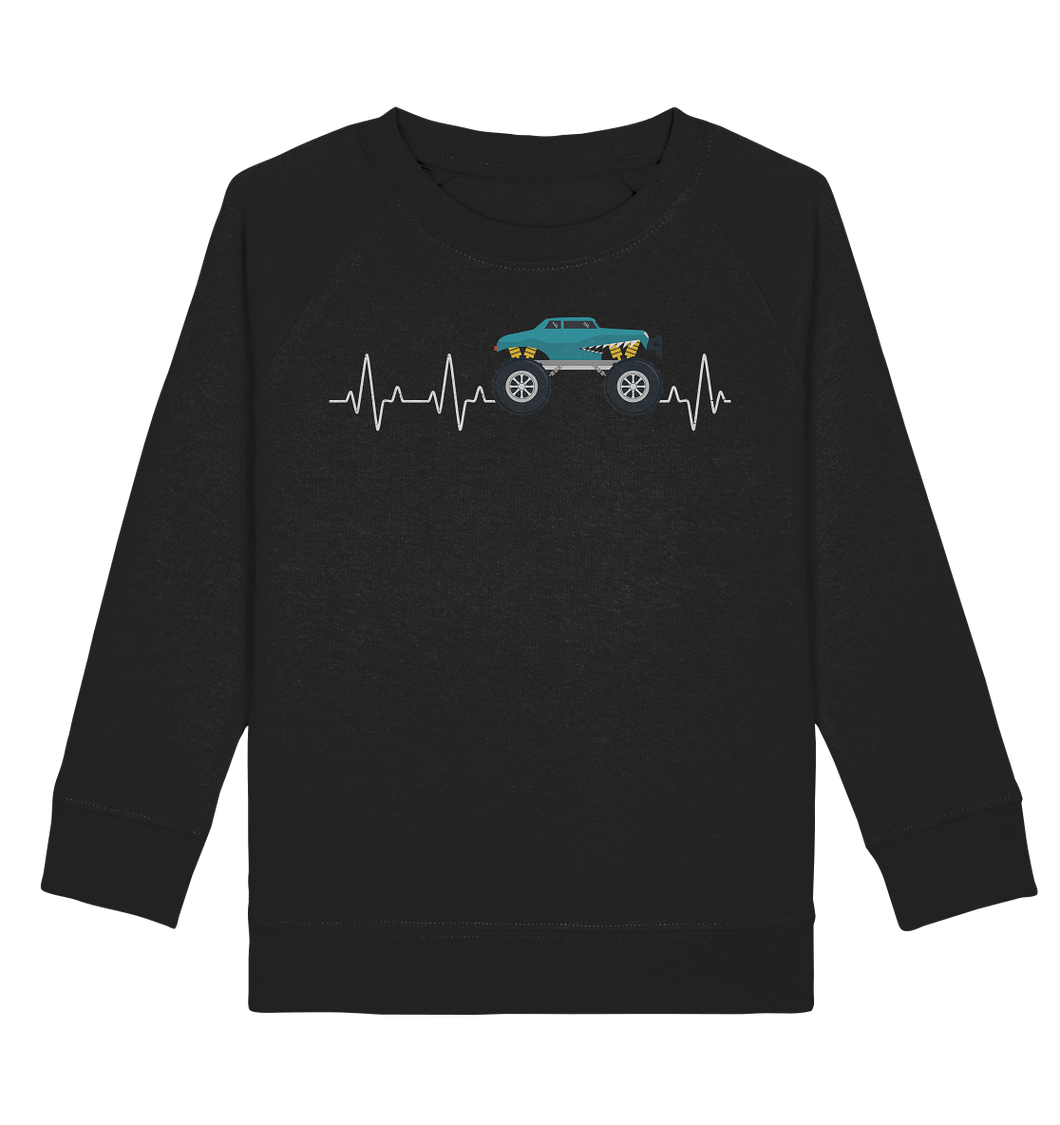 Monster Truck Herzschlag Monstertruck Kinder Langarm Sweatshirt