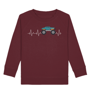 Monster Truck Herzschlag Monstertruck Kinder Langarm Sweatshirt