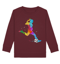 Laden Sie das Bild in den Galerie-Viewer, Fußballspieler Splash Mädchen Fußballer Kinder Fußball Sweatshirt

