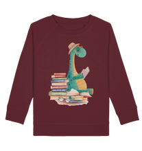 Laden Sie das Bild in den Galerie-Viewer, Dinosaurier Bücherwurm Dino Kinder Sweatshirt
