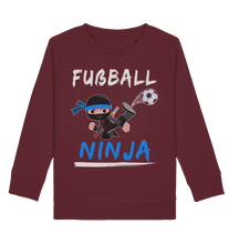Laden Sie das Bild in den Galerie-Viewer, Fußballspieler Fußballer Kinder Fußball Ninja Sweatshirt

