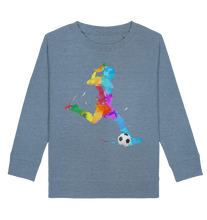 Laden Sie das Bild in den Galerie-Viewer, Fußballspieler Splash Mädchen Fußballer Kinder Fußball Sweatshirt
