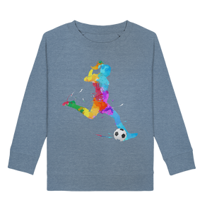 Fußballspieler Splash Mädchen Fußballer Kinder Fußball Sweatshirt