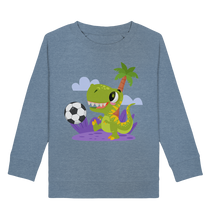 Laden Sie das Bild in den Galerie-Viewer, Fußballspieler Dino Fußballer Kinder Fußball Sweatshirt
