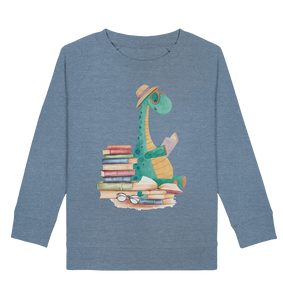 Dinosaurier Bücherwurm Dino Kinder Sweatshirt