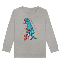Laden Sie das Bild in den Galerie-Viewer, Dino Fahrrad Trex Kinder Dinosaurier Sweatshirt
