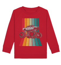 Laden Sie das Bild in den Galerie-Viewer, Retro Monstertruck Jungen Monster Truck Kinder Langarm Sweatshirt
