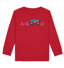 Laden Sie das Bild in den Galerie-Viewer, Monster Truck Herzschlag Monstertruck Kinder Langarm Sweatshirt
