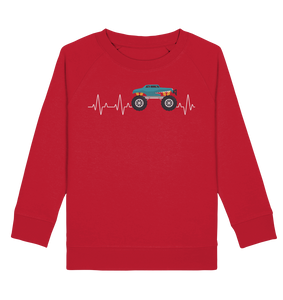 Monster Truck Herzschlag Monstertruck Kinder Langarm Sweatshirt