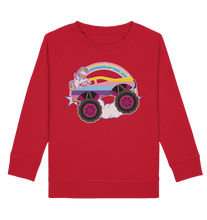 Laden Sie das Bild in den Galerie-Viewer, Monstertruck Einhorn Mädchen Monster Truck Kinder Langarm Sweatshirt
