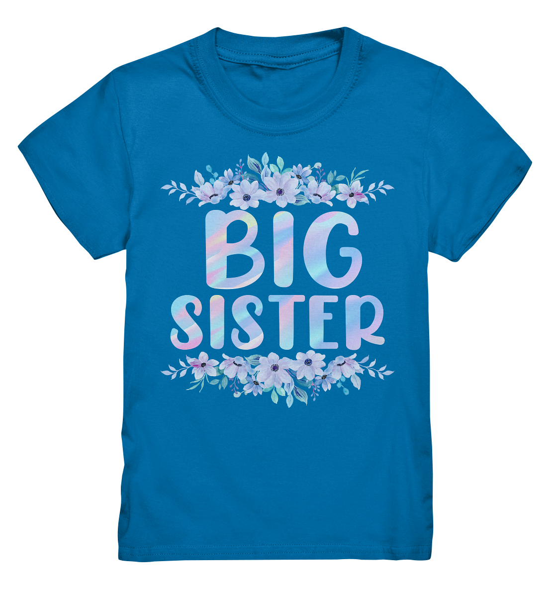 Große Schwester T-Shirt Blumen Big Sister