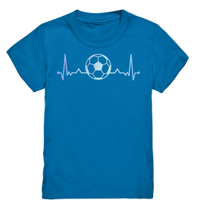 Fußballspieler Herzschlag Fußball Kinder Fußballer T-Shirt