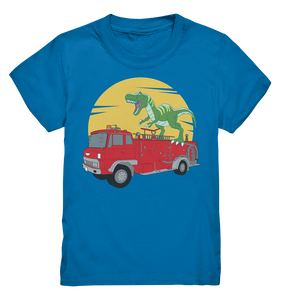 Trex Feuerwehr Dinosaurier T-Shirt Kinder