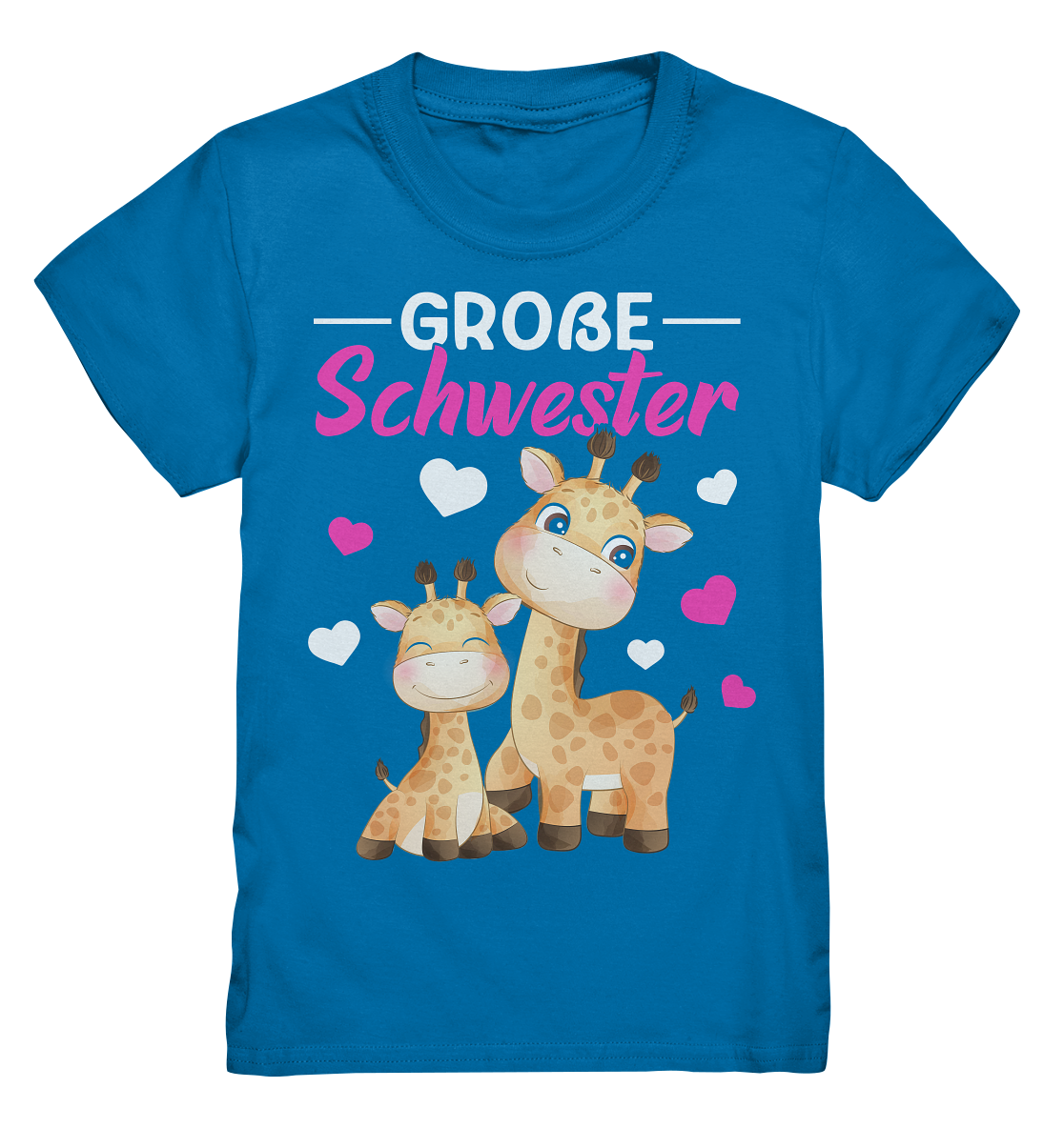 Große Schwester T-Shirt Giraffen Große Schwester Geschenk