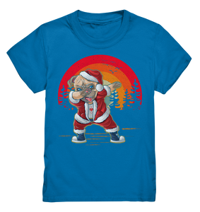 Dabbing Mops Weihnachten Santa Hunde Weihnachtsoutfit Kinder T-Shirt
