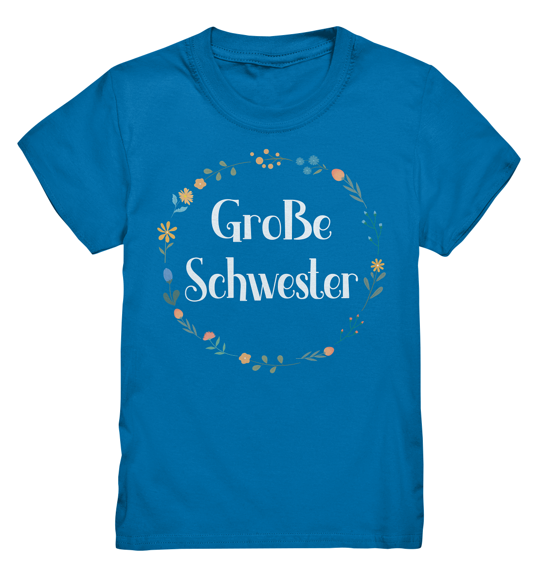 Große Schwester T-Shirt Blumen Große Schwester Geschenk