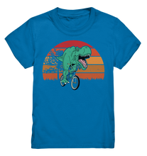 Laden Sie das Bild in den Galerie-Viewer, Trex Fahrrad Retro Dinosaurier Kinder T-Shirt
