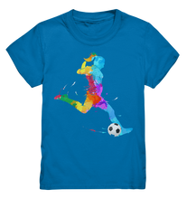 Laden Sie das Bild in den Galerie-Viewer, Fußballspieler Splash Mädchen Fußballer Kinder Fußball T-Shirt
