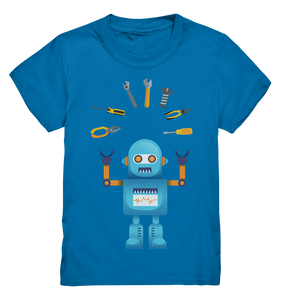 Lustiger Roboter Werkzeuge jonglieren Kinder T-Shirt