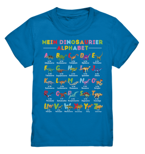 Dino ABC Lernen Schulkind Dinosaurier Alphabet T-Shirt