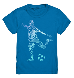 Fußballspieler Silhouette Fußballer Kinder Fußball T-Shirt