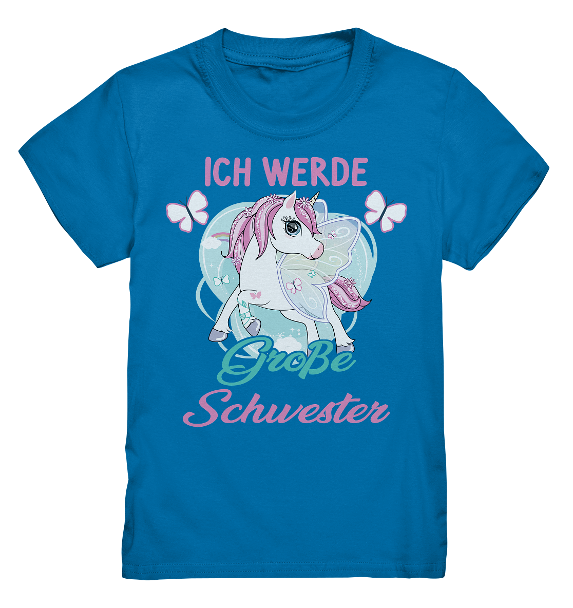 Große Schwester T-Shirt Einhorn Große Schwester Geschenk