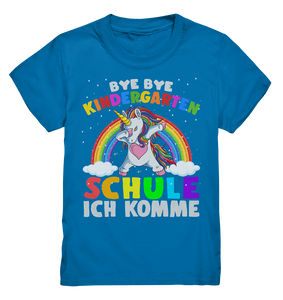 Schulkind 2023 Schulanfang Einschulung Kindergarten Einhorn T-Shirt