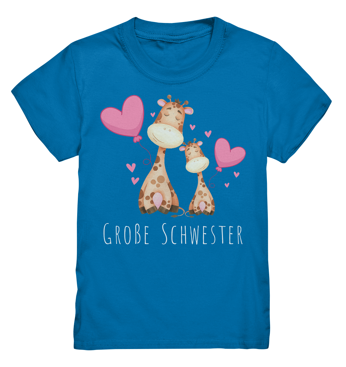 Große Schwester T-Shirt Giraffe Große Schwester Geschenk