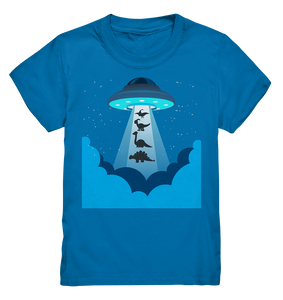 Dinosaurier UFO Entführung Dino Kinder T-Shirt