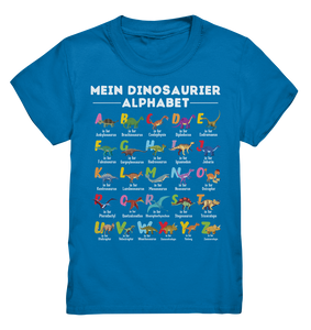 Schulkind Dino ABC Kinder Dinosaurier Alphabet T-Shirt