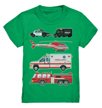 Laden Sie das Bild in den Galerie-Viewer, Feuerwehr Polizei Krankenwagen T-Shirt Kinder
