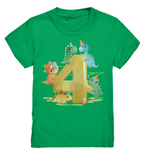 Laden Sie das Bild in den Galerie-Viewer, Dinosaurier 4 Jahre alt Dino 4. Geburtstag T-Shirt
