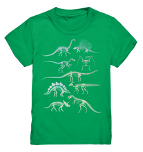 Laden Sie das Bild in den Galerie-Viewer, Dinosaurier Skelette Mädchen Dino Kinder T-Shirt
