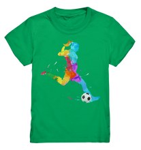 Laden Sie das Bild in den Galerie-Viewer, Fußballspieler Splash Mädchen Fußballer Kinder Fußball T-Shirt
