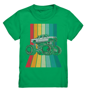 Retro Monstertruck Jungen Monster Truck Kinder T-Shirt