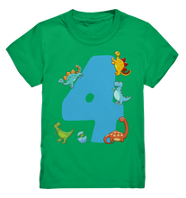 Laden Sie das Bild in den Galerie-Viewer, 4. Geburtstag Dinosaurier Geschenk Dino 4 Jahre T-Shirt
