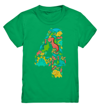 Laden Sie das Bild in den Galerie-Viewer, 4. Geburtstag Dinosaurier 4 Jahre Dino Kinder T-Shirt
