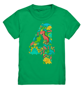 4. Geburtstag Dinosaurier 4 Jahre Dino Kinder T-Shirt