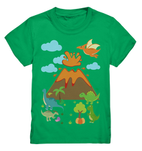 Laden Sie das Bild in den Galerie-Viewer, Dinosaurier Vulkan Dinos Kinder T-Shirt
