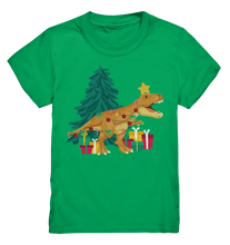 Laden Sie das Bild in den Galerie-Viewer, Trex Weihnachten Dinosaurier Lustiges T-Shirt Kinder
