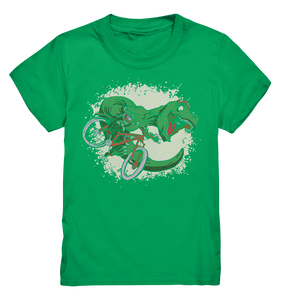 Dino Fahrrad Trex Kinder Dinosaurier T-Shirt