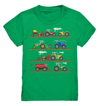 Laden Sie das Bild in den Galerie-Viewer, Landmaschinen Mähdrescher Bauernhof Traktor T-Shirt Kinder
