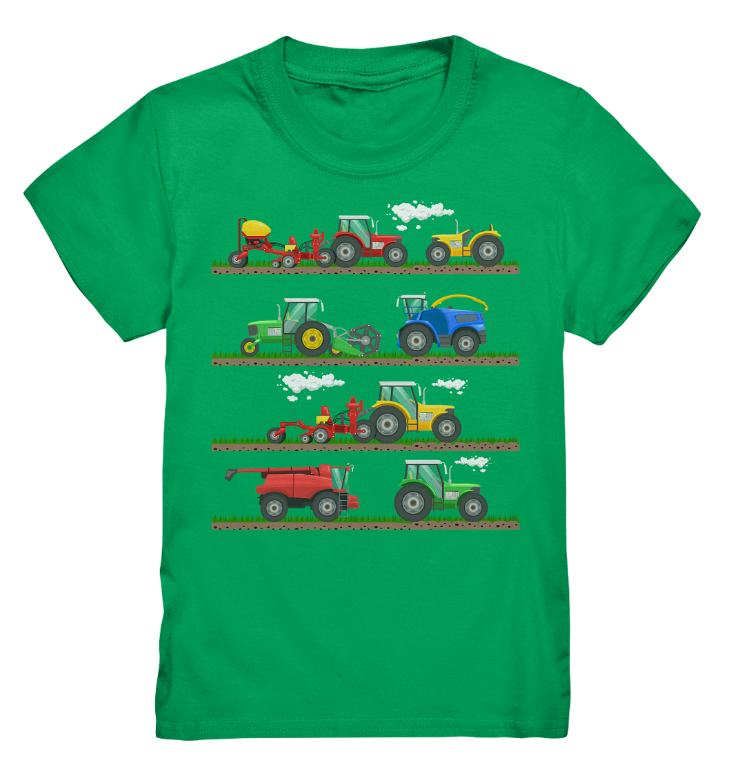 Landmaschinen Mähdrescher Bauernhof Traktor T-Shirt Kinder
