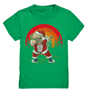 Dabbing Mops Weihnachten Santa Hunde Weihnachtsoutfit Kinder T-Shirt